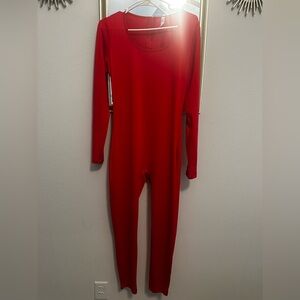 Hot! Candy apple red LS bodysuit, 1 piece, XL stretch materiall